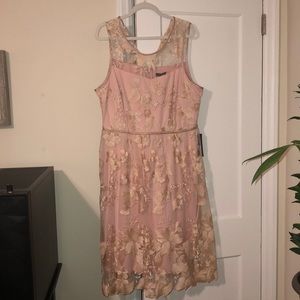 NWT lanebryant size18 special event pinkgold dress